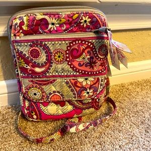 Vera Bradley Mini Hipster Crossbody Retired Paisley Meets Plaid